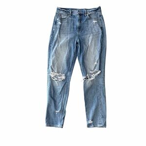 American Eagle Outfitters Blue Ripped Boyfriend Jeans